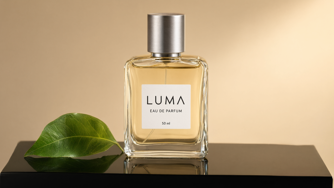 Qwen Image 3.0 Pro original output for our glass perfume product photograph test.