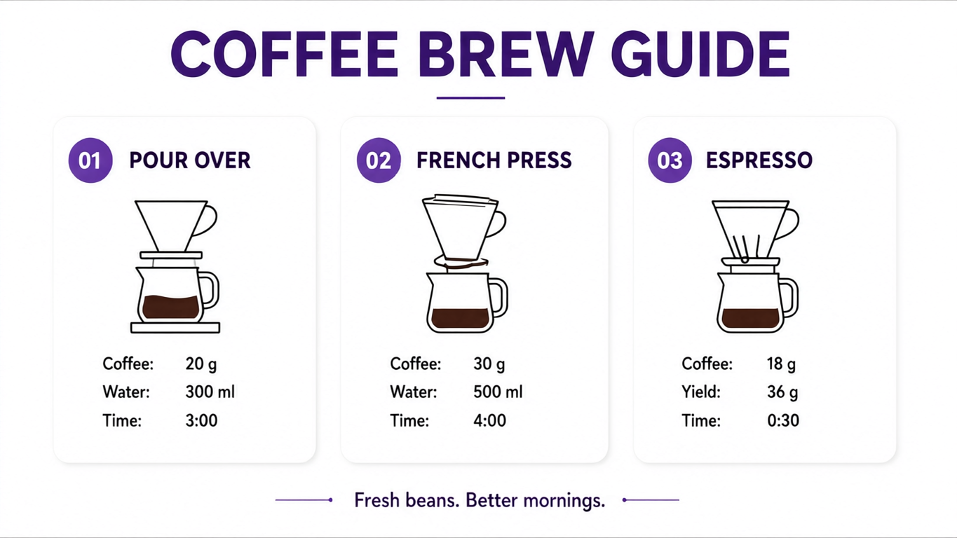 Qwen Image 3.0 Pro original output for our coffee brewing infographic test.