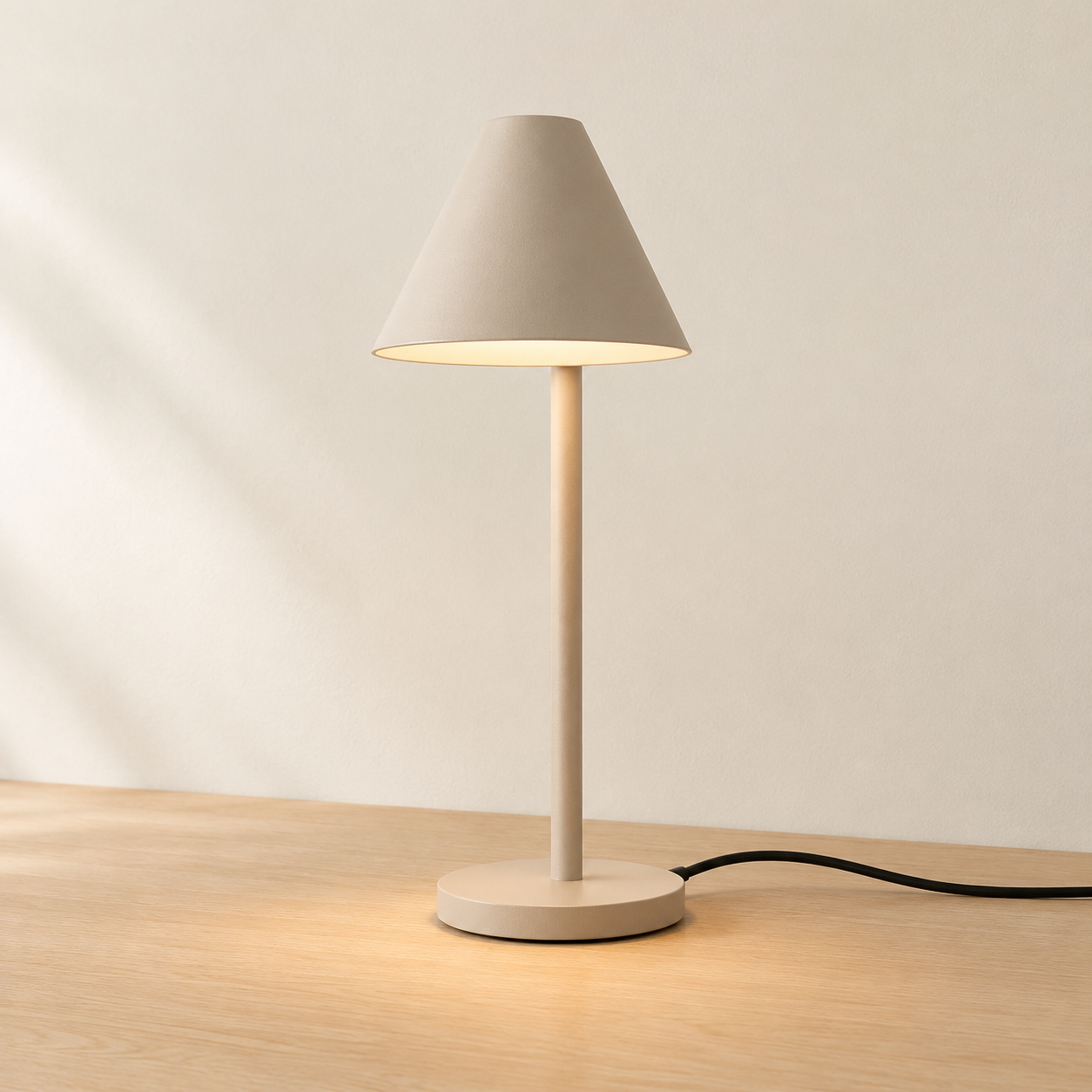 Sand Cedar lamp reference with shade, stem, base and cable