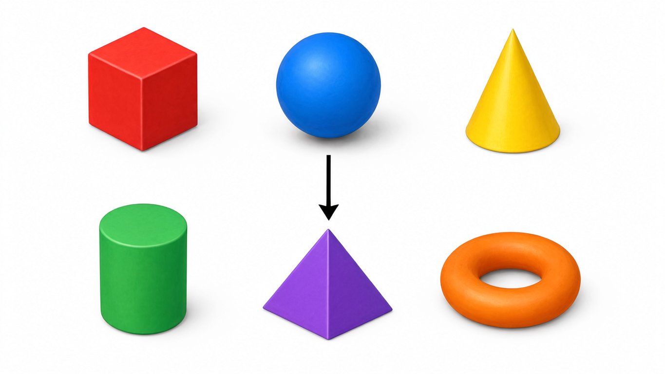 Qwen Image 3.0 Pro original output for our six-object spatial grid test.