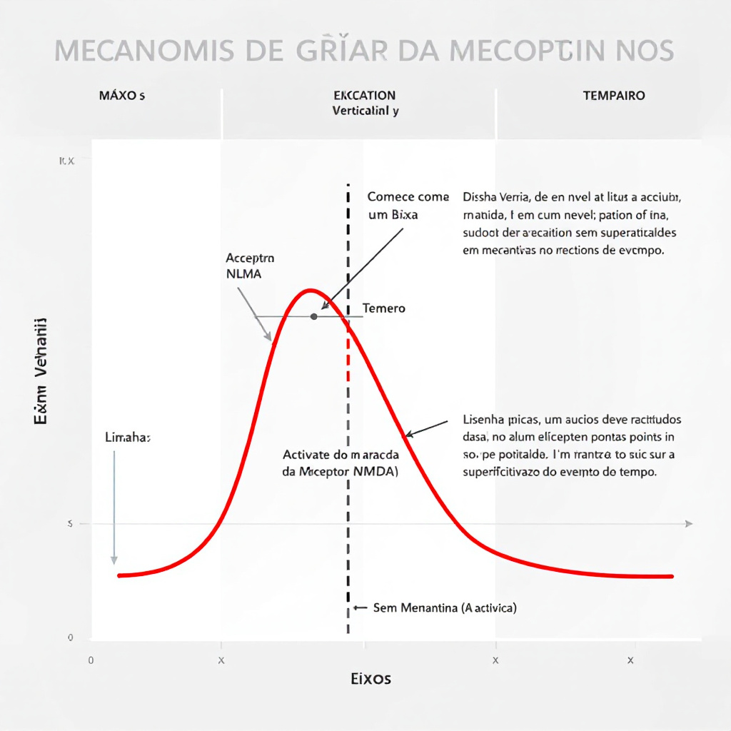 Gráfico do Mecanismo de Ação da Memantina nos Receptores NMDA ...