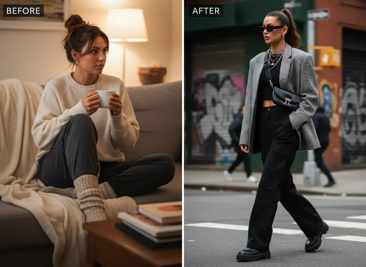 Loungewear → Street Style Outfits