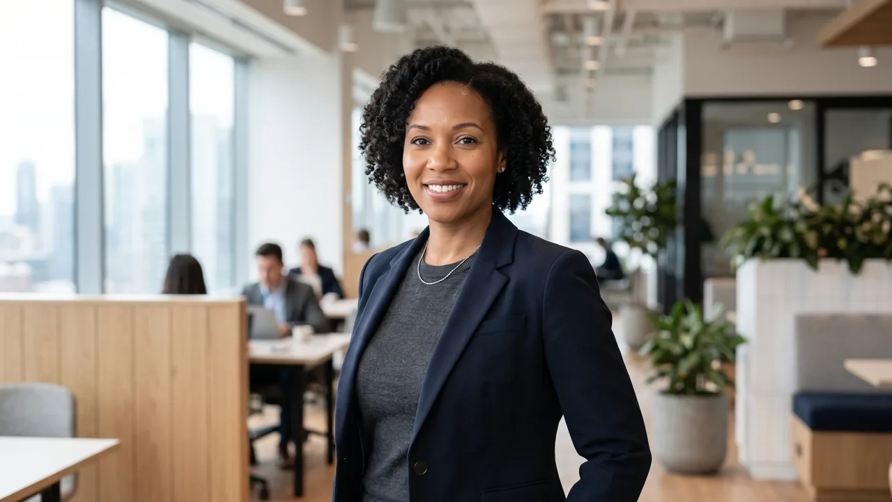 AI workspace transforming a casual portrait into a professional headshot