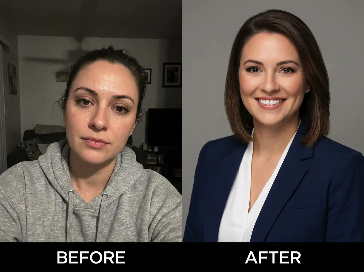 Casual everyday photo → Business LinkedIn profile picture