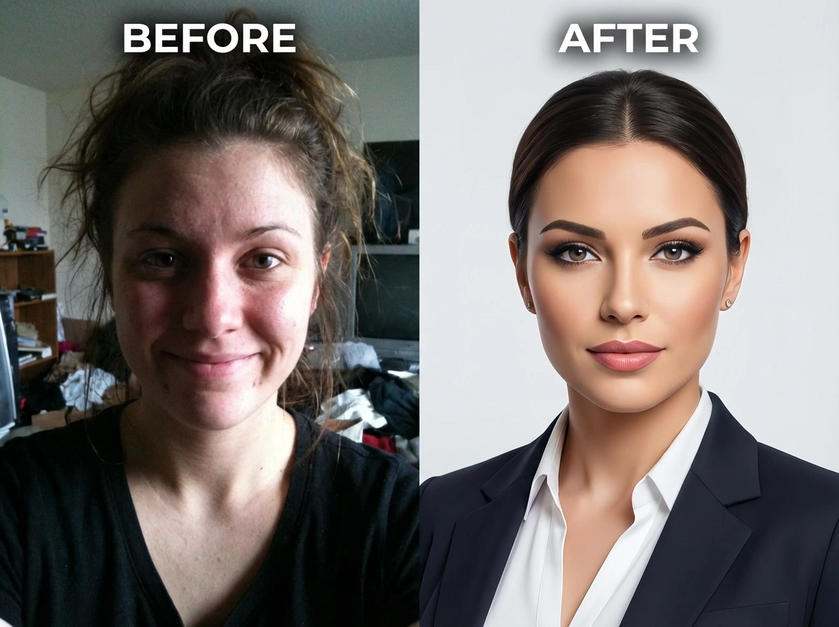 Selfie → Standard profile picture