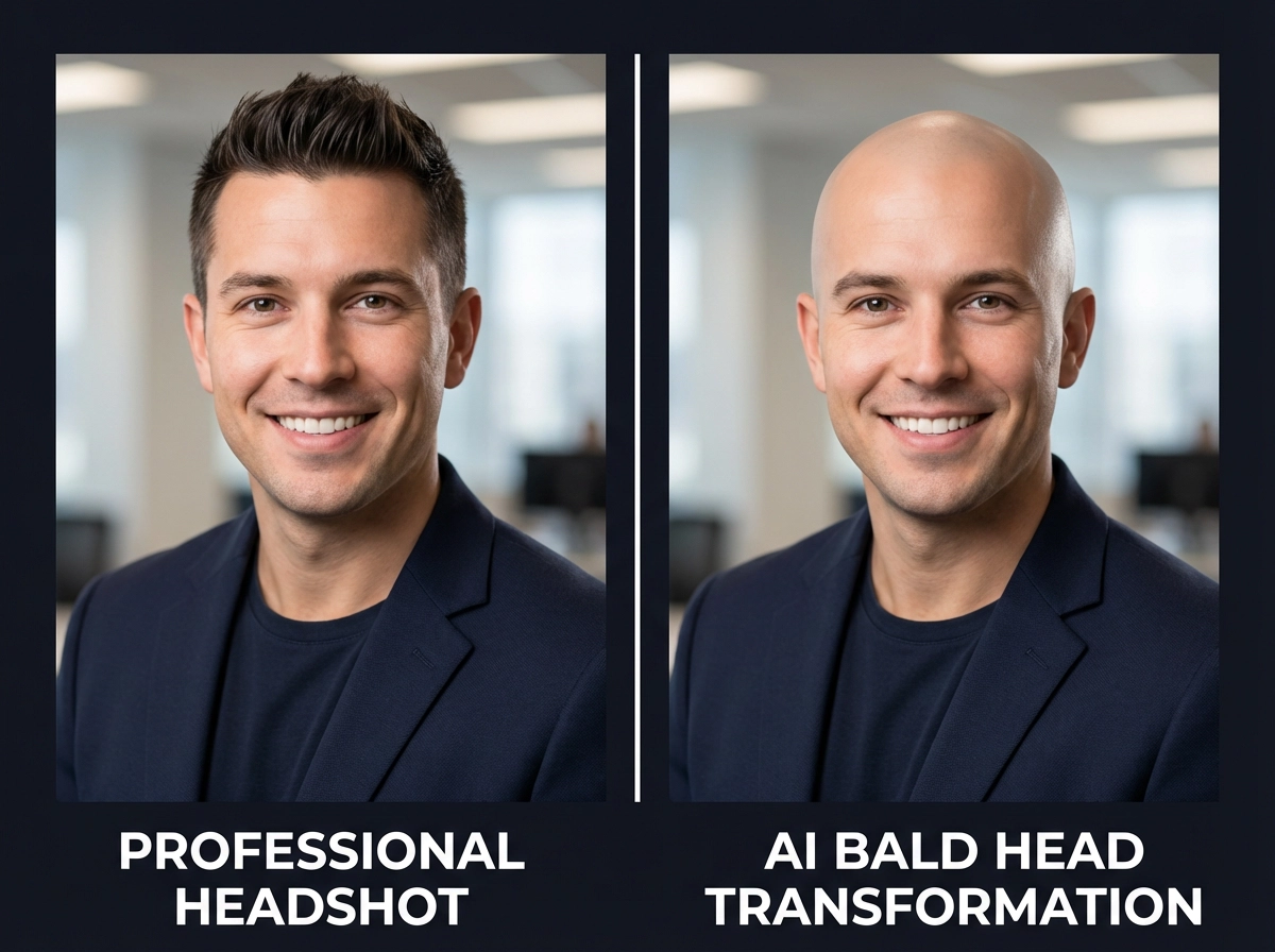 Business profile picture bald effect