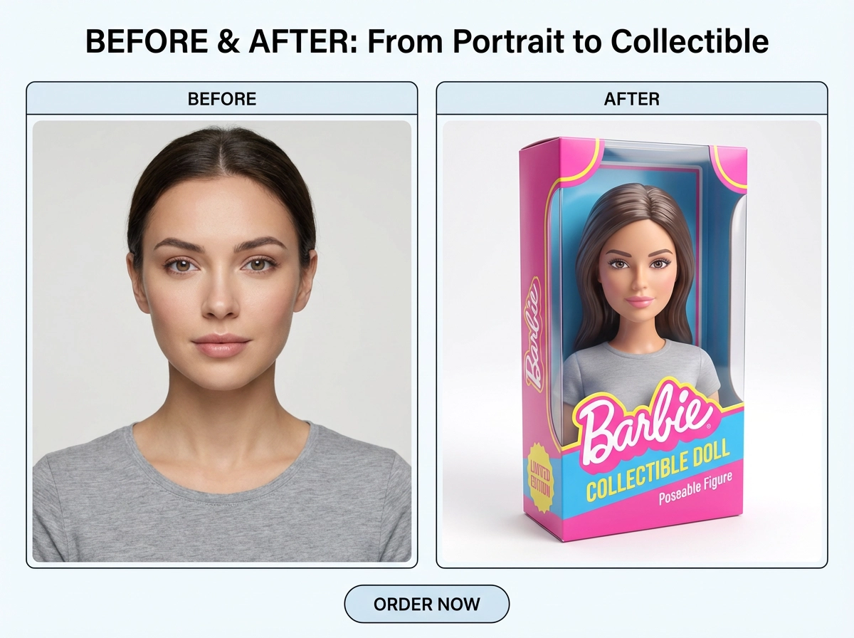 Ordinary portrait → Collectible doll box