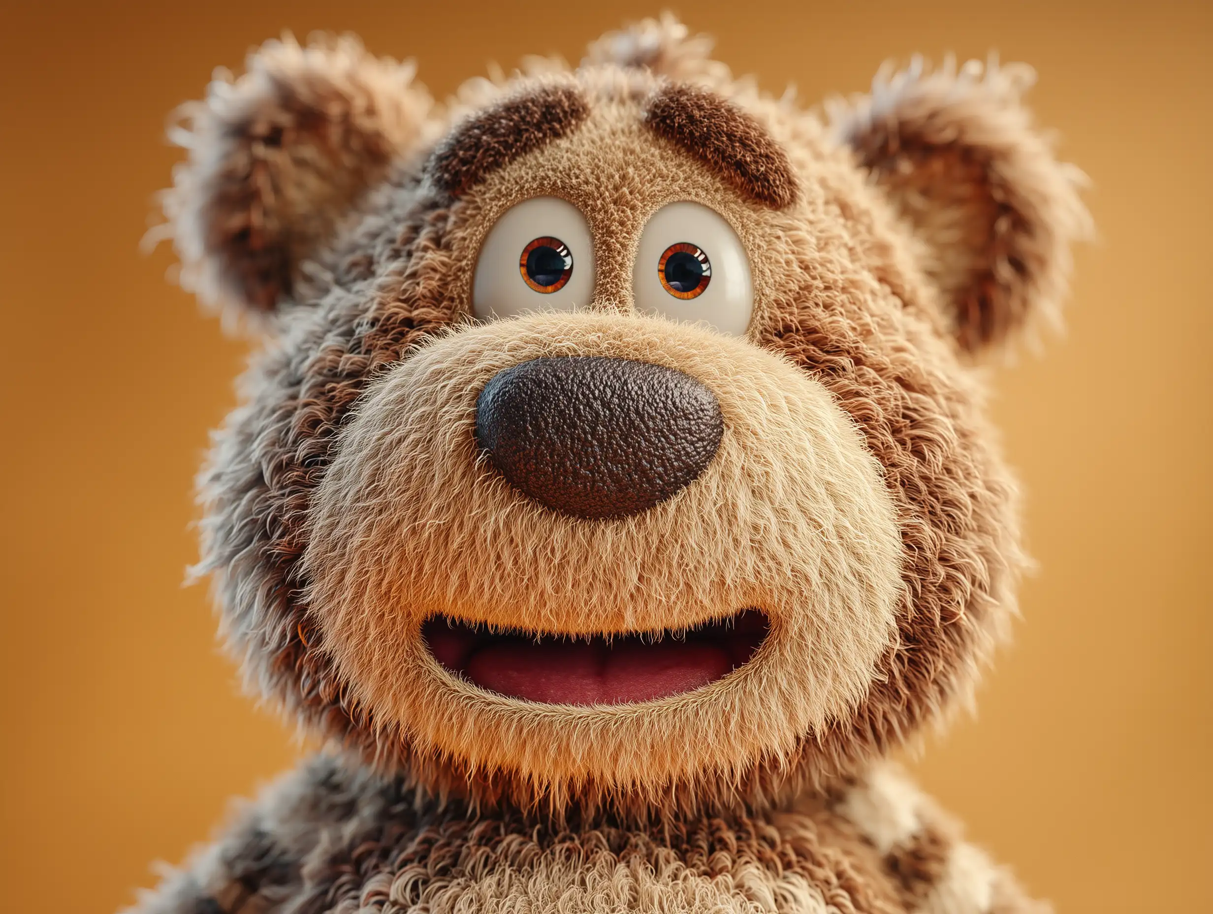 3D-rendered teddy bear with plush fur, soft warm lighting, subtle shadow, friendly smile, high-detail transparent PNG