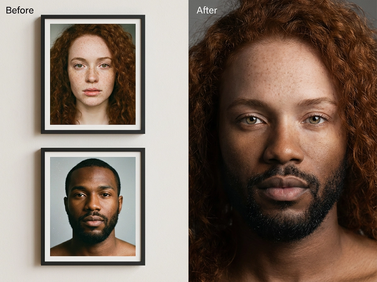 Portrait fusion contrast