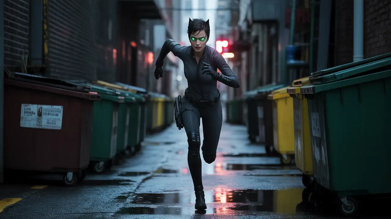 Bold, Mysterious Catwoman Art