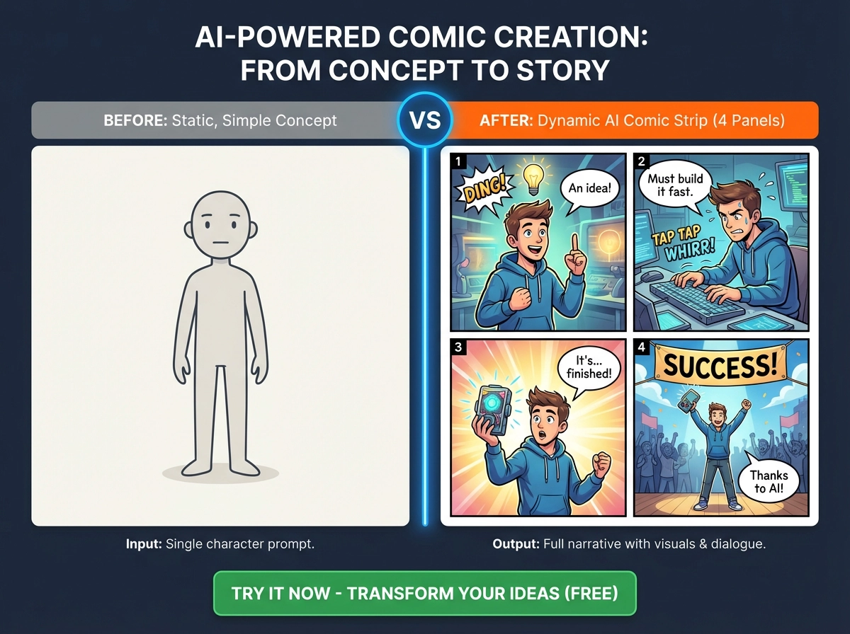 Simple scene → Story comic