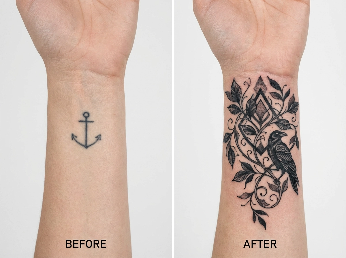 Small tattoo cover-up