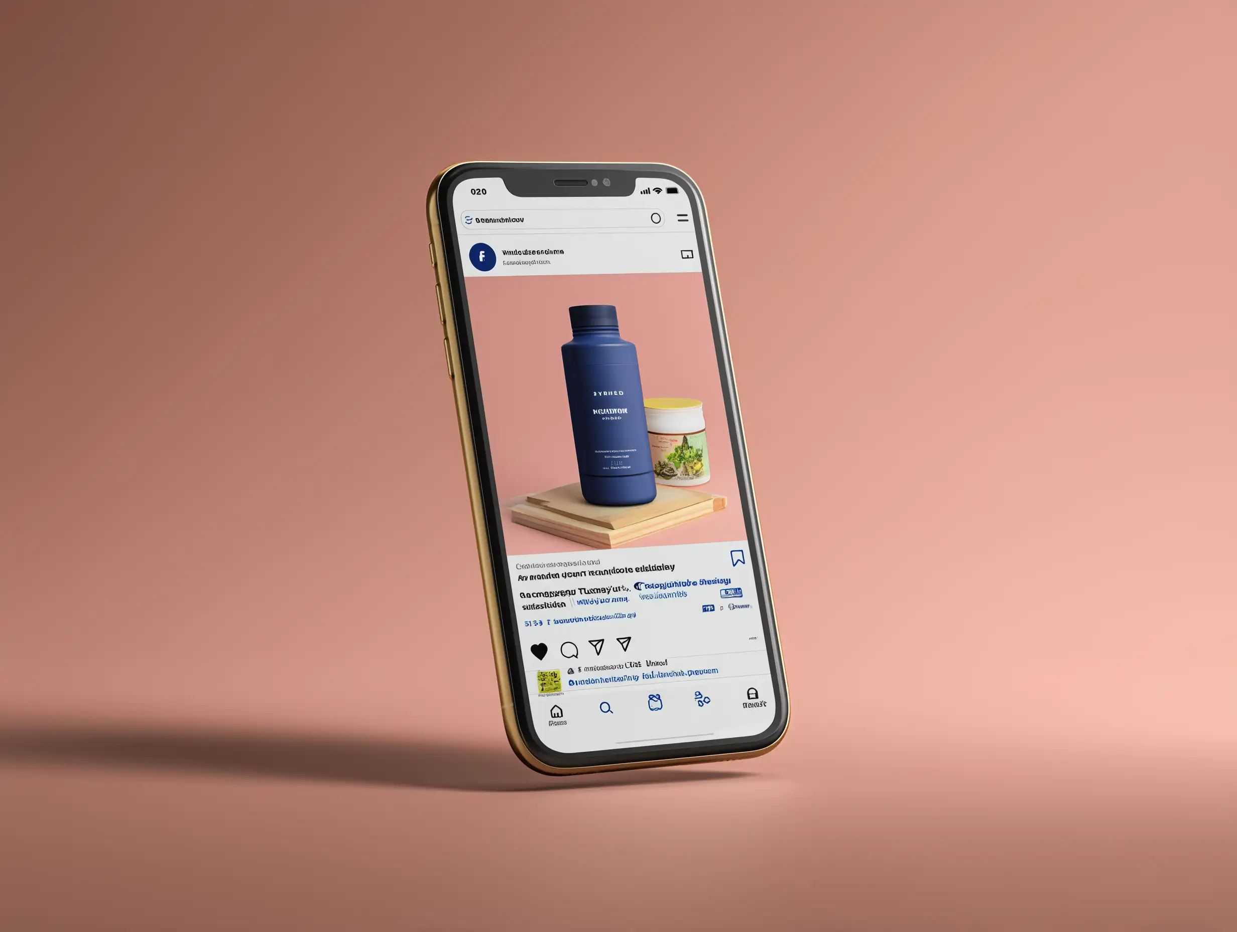 Facebook post image promoting a new product, clean layout with clear focal point, modern brand colors, soft background, high readability, social media marketing style