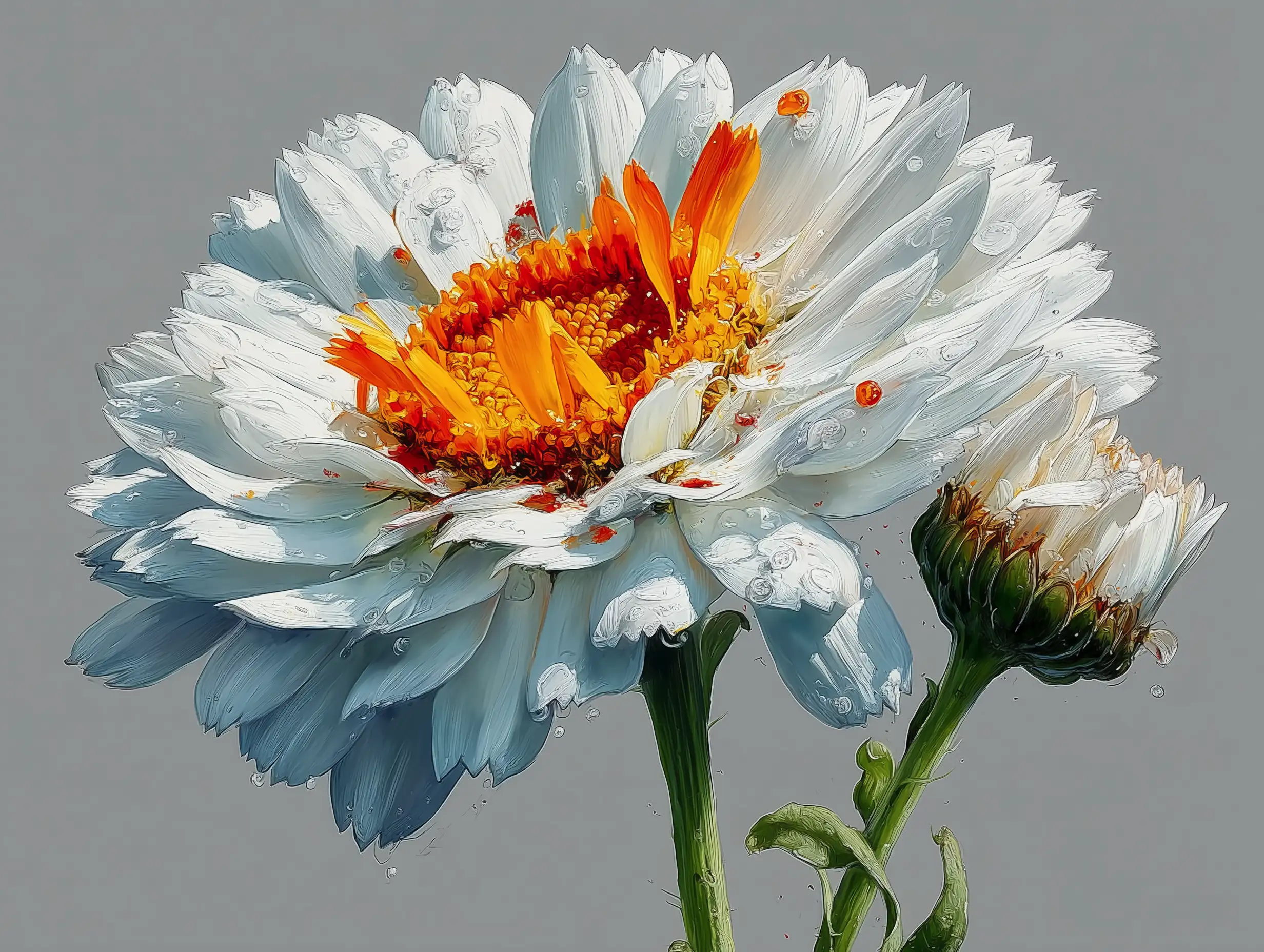 Simple daisy flower botanical drawing, precise botanical lines, soft ink strokes, scientific illustration vibe