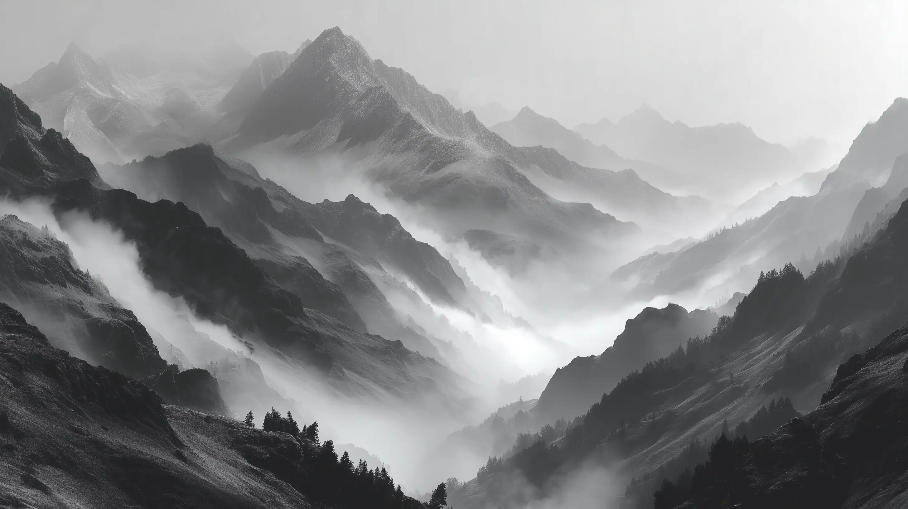 AI Grayscale Wallpapers that Elevate Mood, Contrast, and Style
