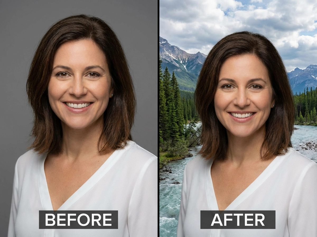 Character photo → Environment completion