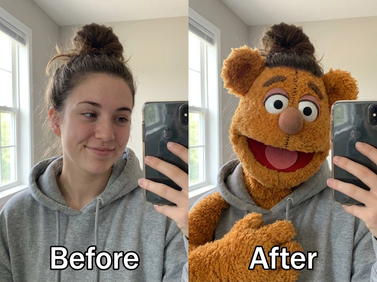 Selfie → Plush doll style
