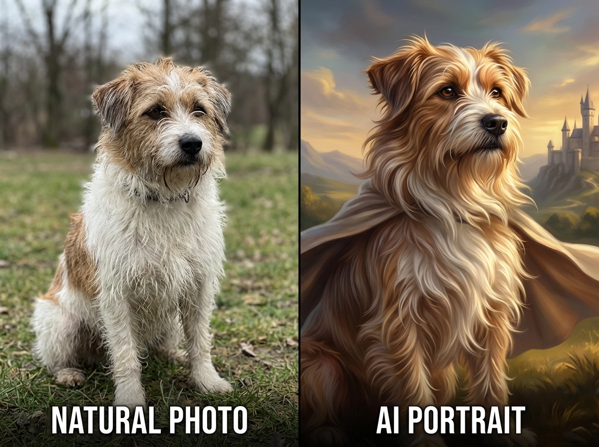 Comparison of dog portraits