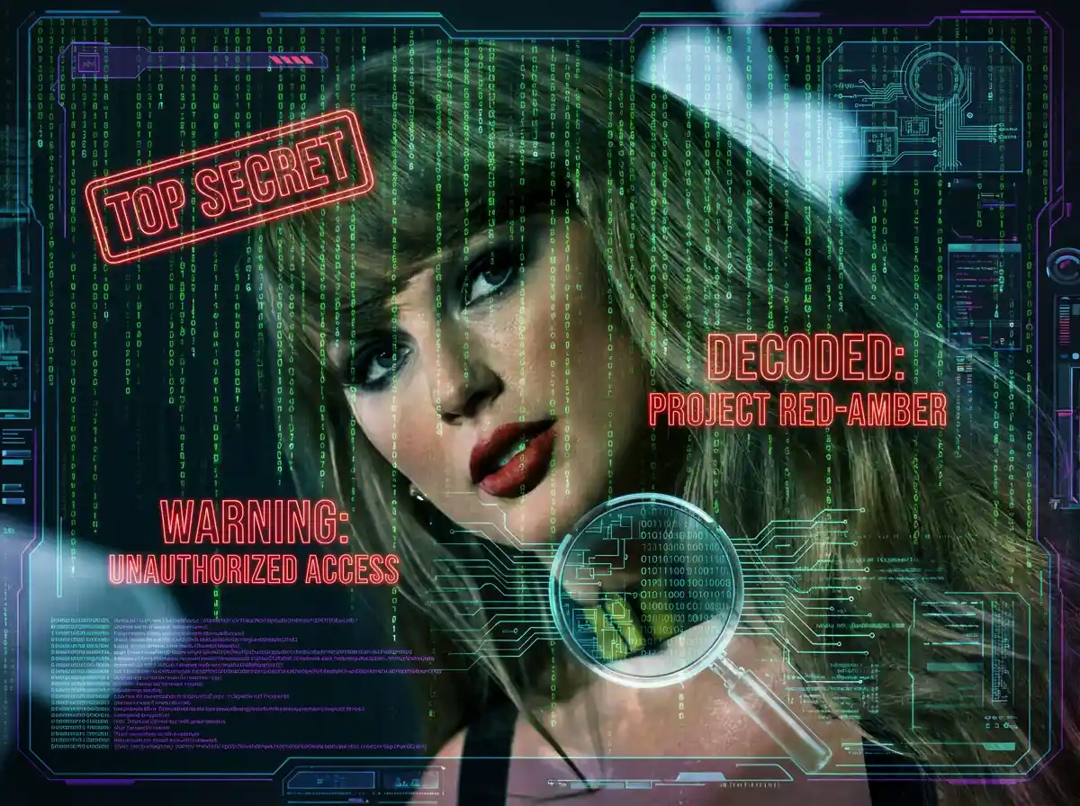 Image editing. Modify this chat screenshot to look like a highly complex hacker decryption interface from a sci-fi movie. Overlay glowing green digital matrix code rain. Add neon red 'TOP SECRET', 'WARNING', and 'DECODED' holographic stamps. Use a magnifying glass visual effect on certain parts of the image to reveal fake hidden clues. Cyberpunk hacker aesthetic.