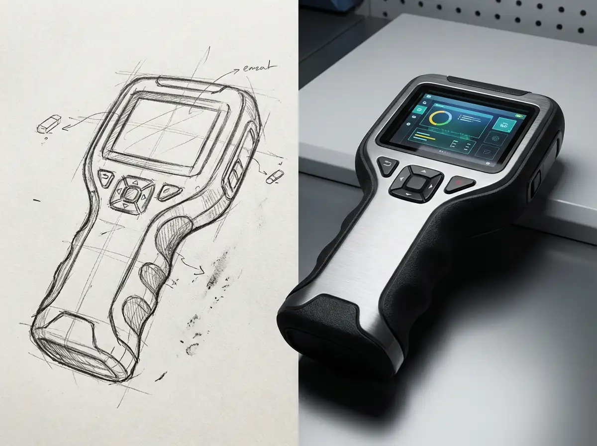 Transform rough sketches of gadgets into polished prototype images instantly.