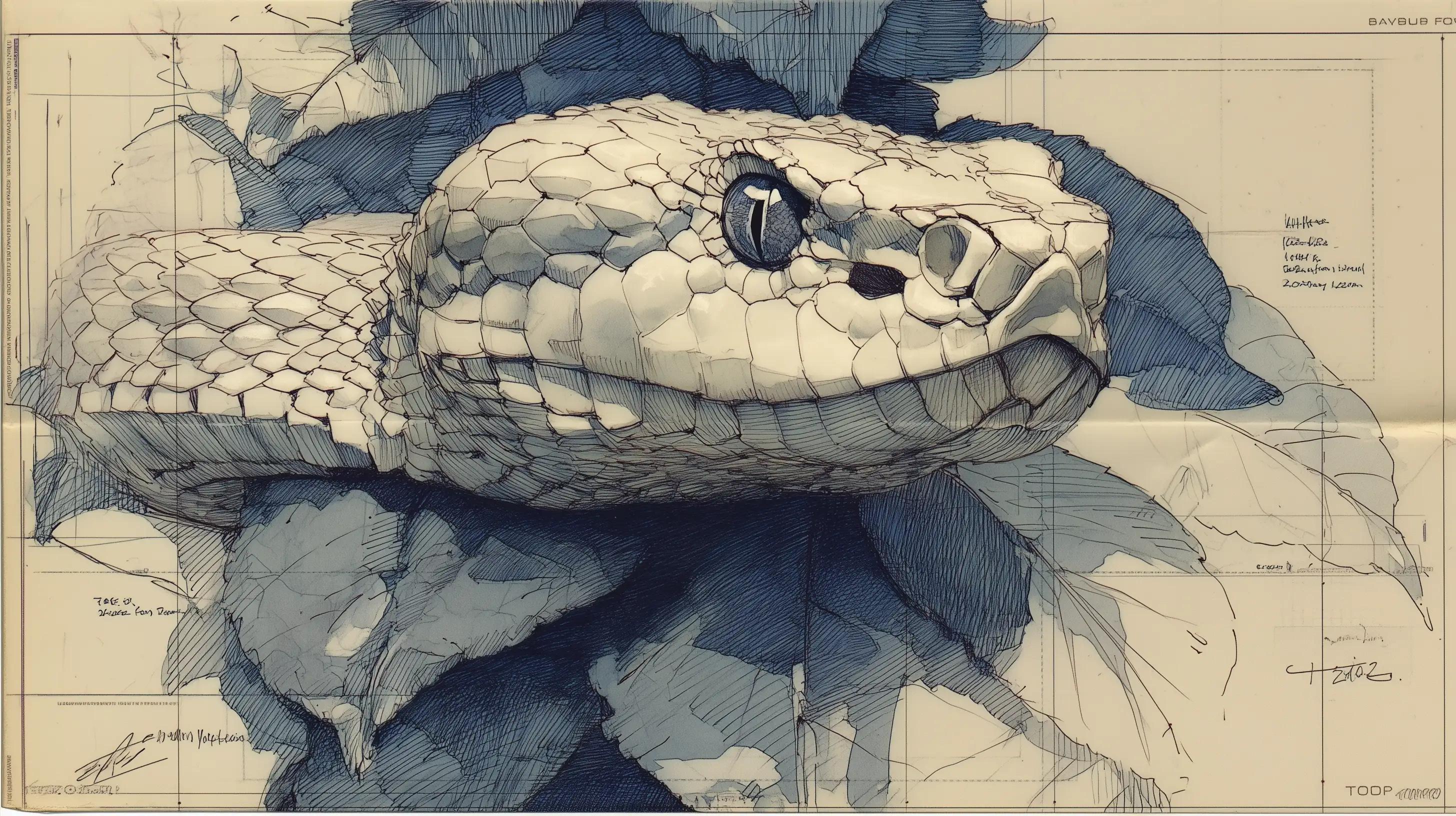 AI Snake Drawings that Capture Elegance, Mystery, and Motion