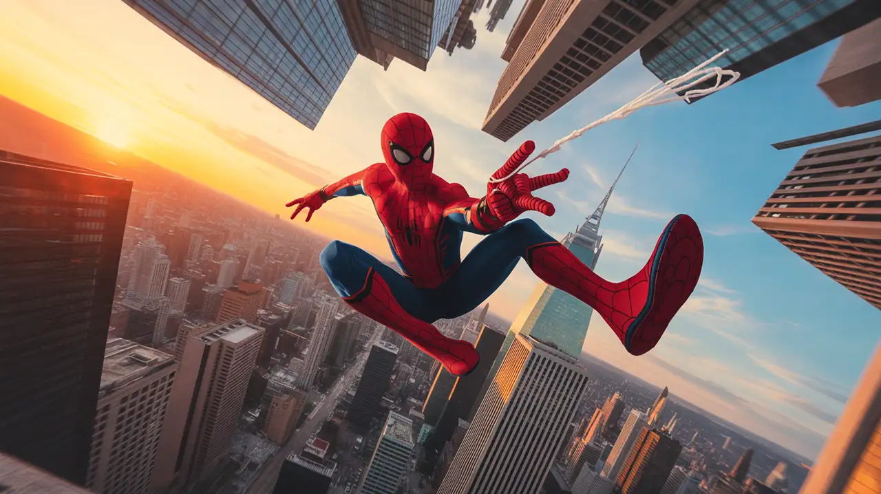Unique Web-Slinging Art That Captures Heroism