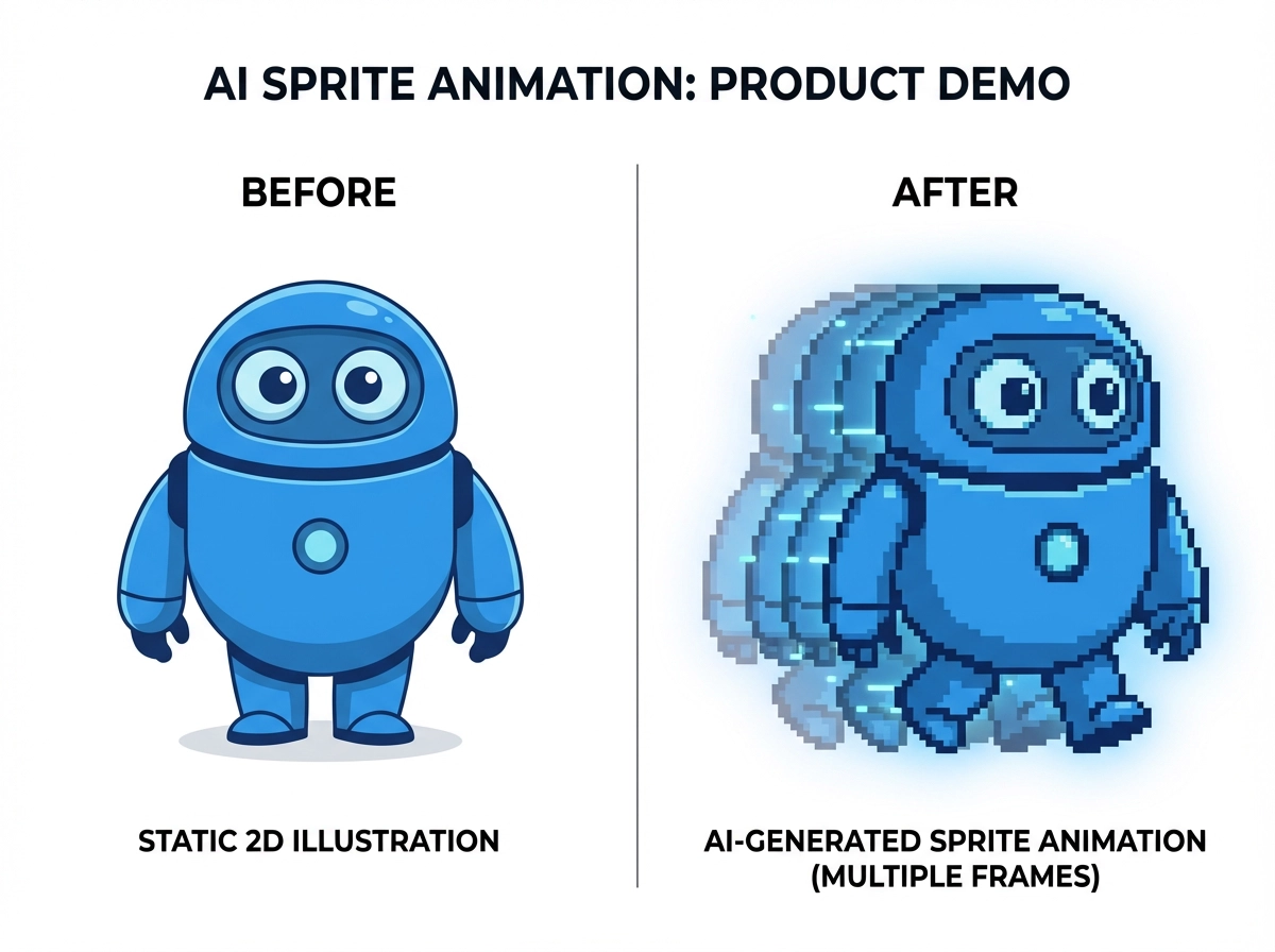 Illustration character → Sprite animation