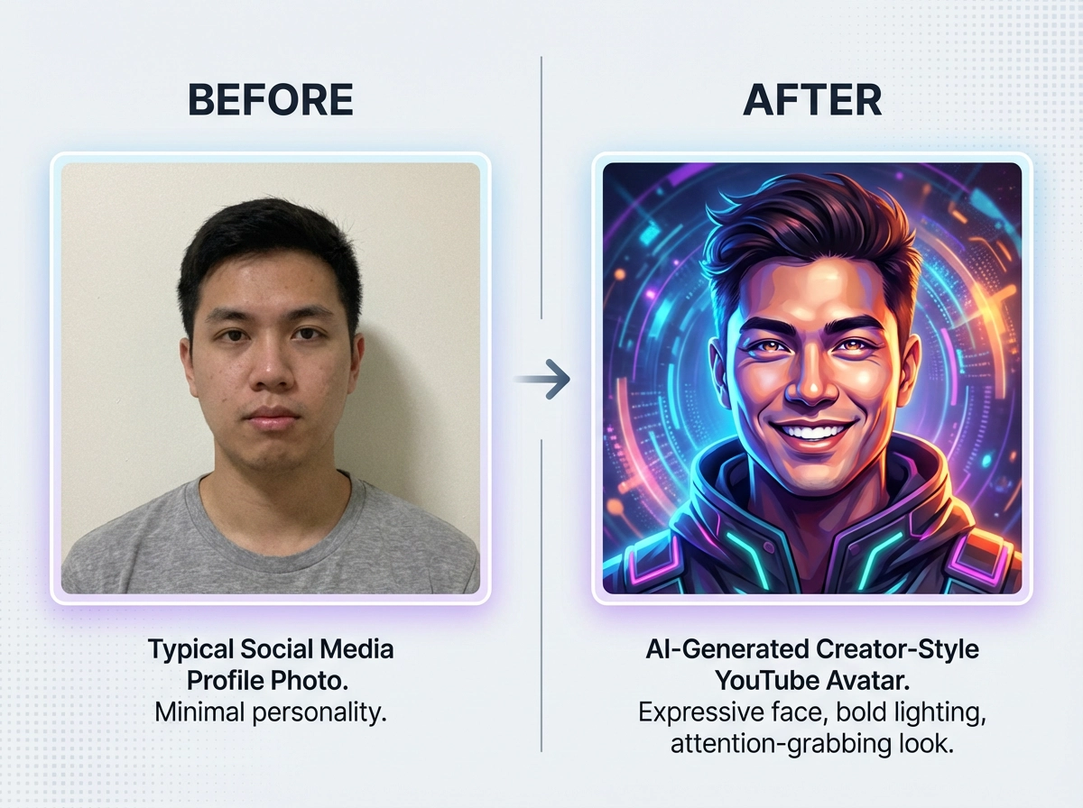 Ordinary avatar → High click-through rate Creator style