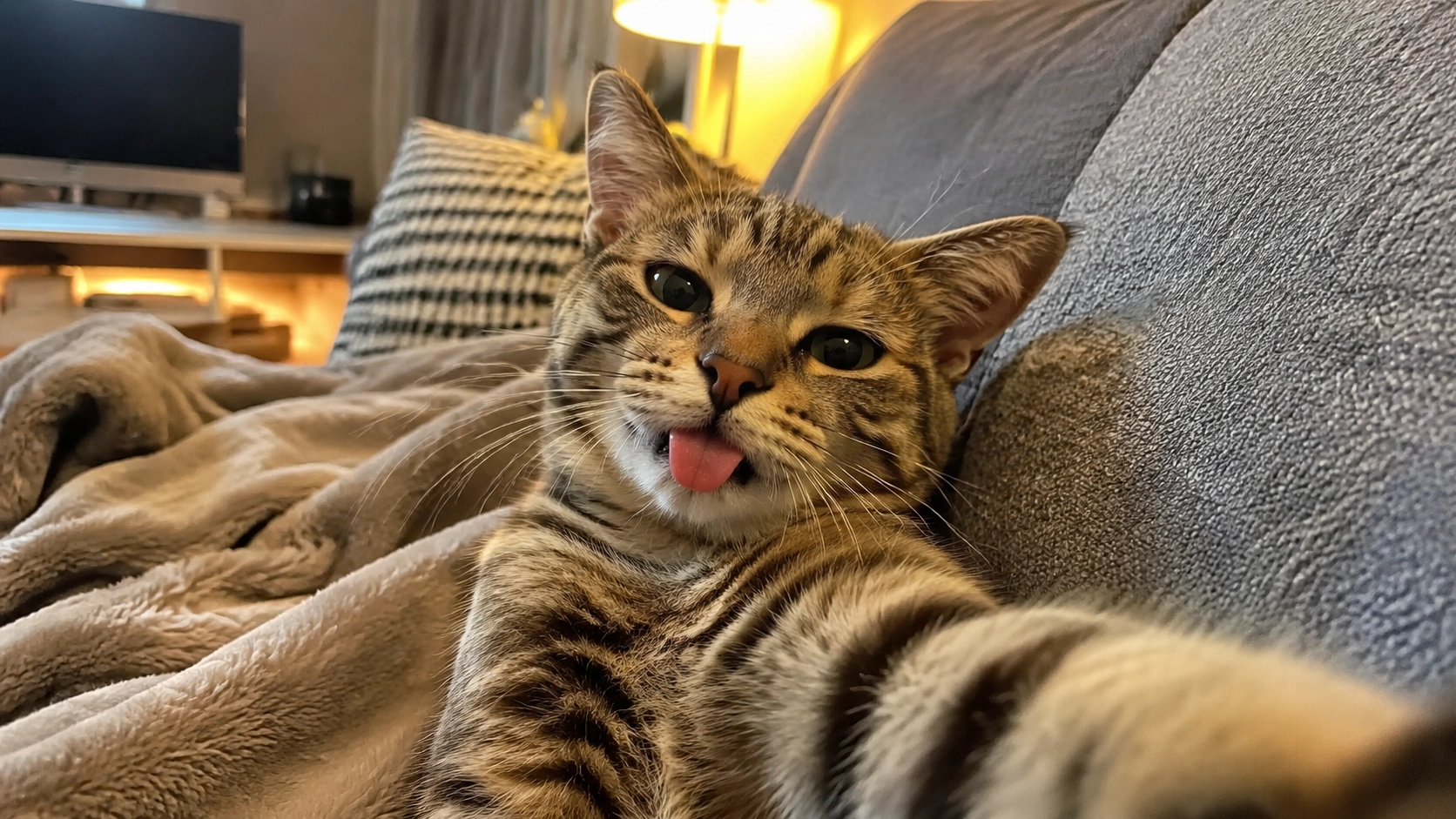 Dashing Indoor Cat Selfies