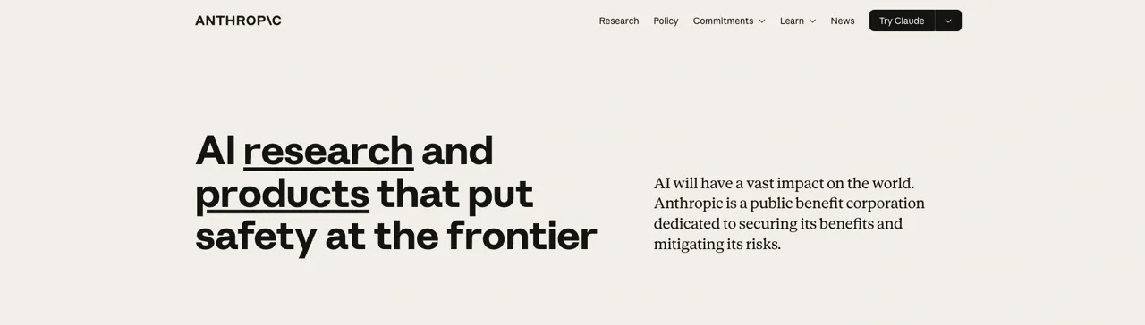 Claude product information on Anthropic's official website