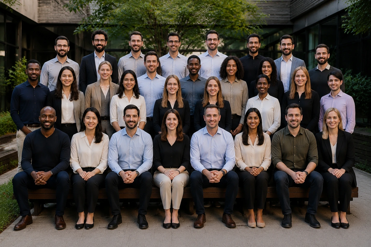 Community company team courtyard