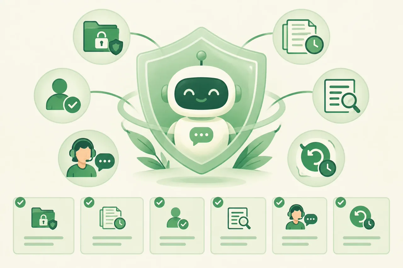 Pre-launch governance checklist for custom GPT chatbot sources, permissions, testing and rollback