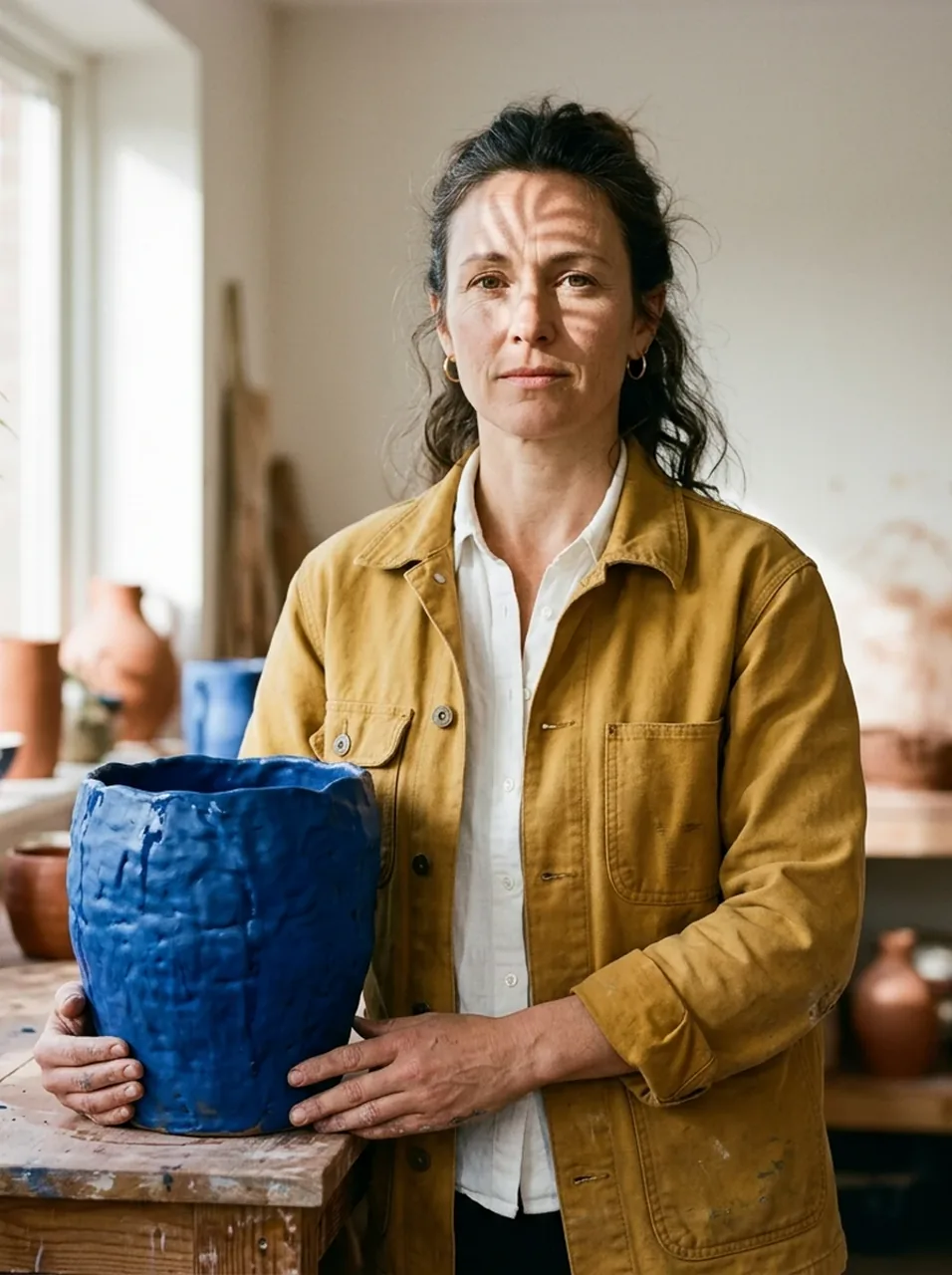 Cobalt Ceramic Artist Portrait