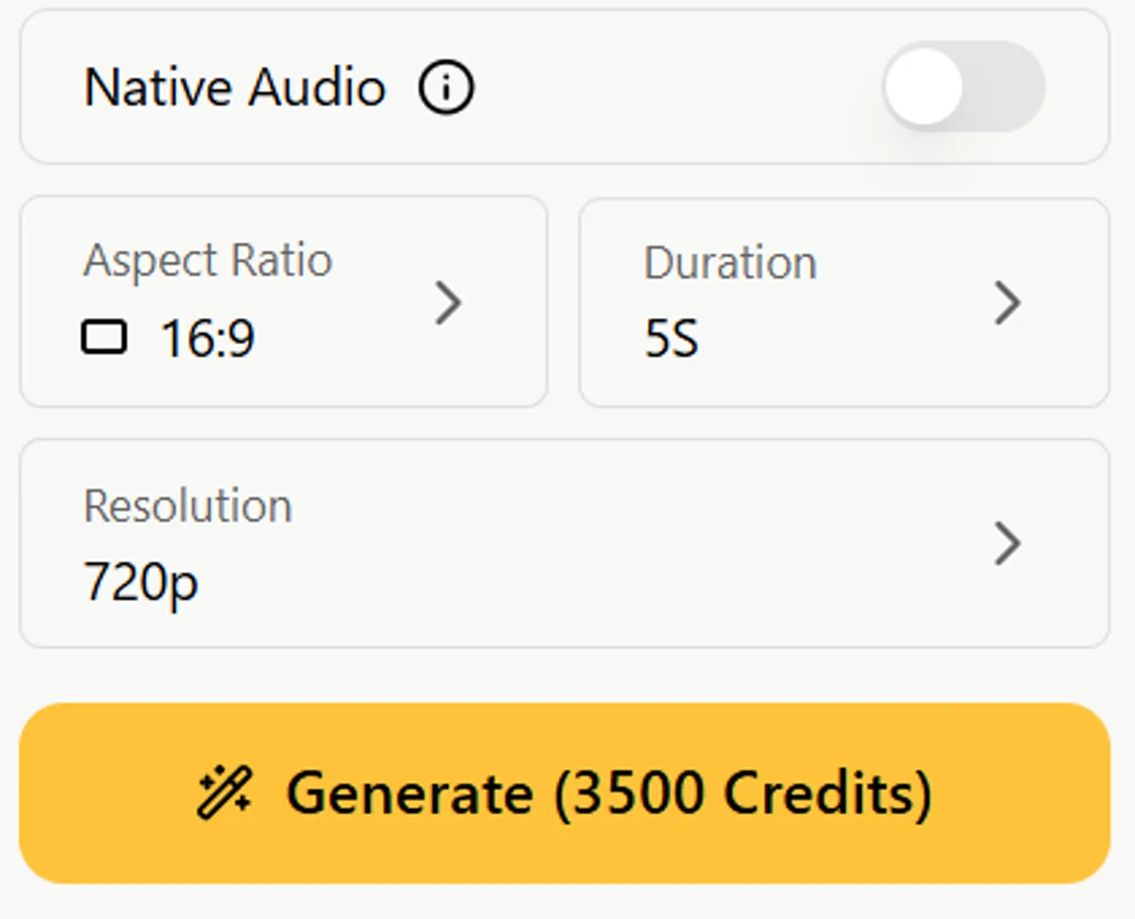 Seedance 2.5 video settings in GlobalGPT showing 16:9, five seconds, 720p and the generation estimate