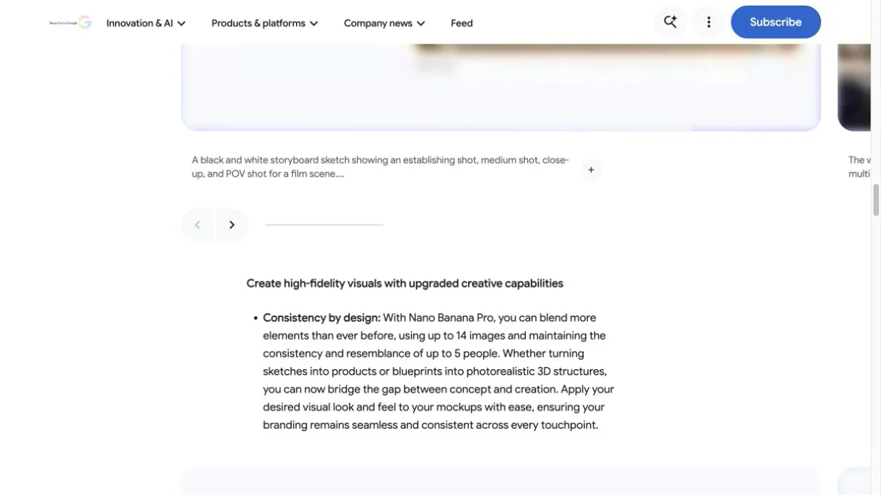 Google documentation for 14 image inputs and five-person consistency