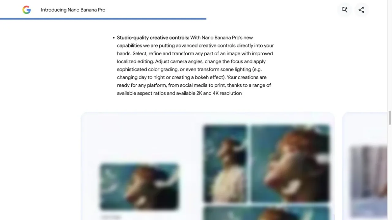 Google documentation for Nano Banana Pro 2K and 4K output