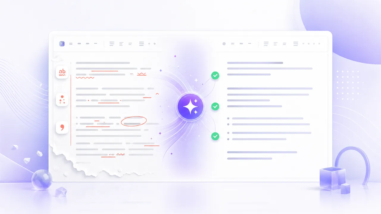 Online grammar checker reviewing and polishing a writing draft