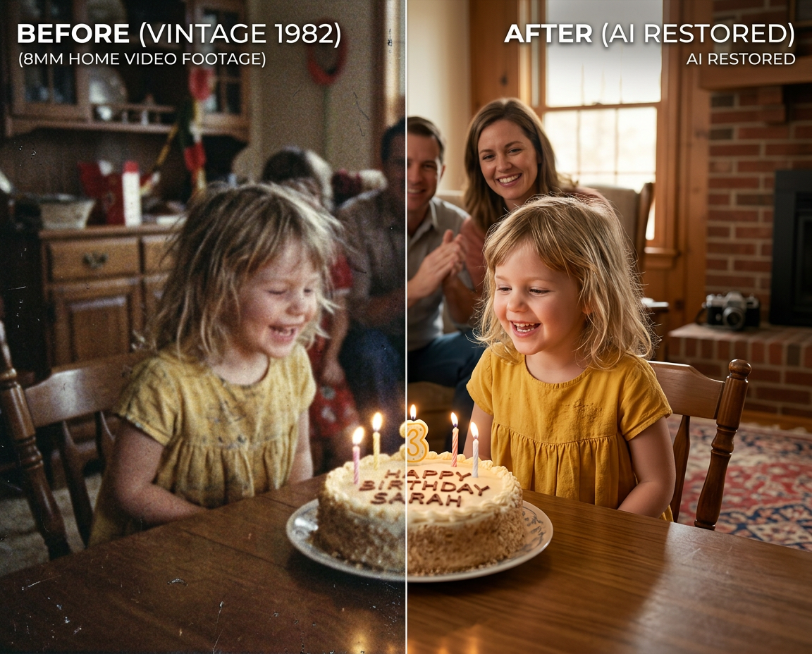 Improve old family videos by reducing noise and boosting detail.