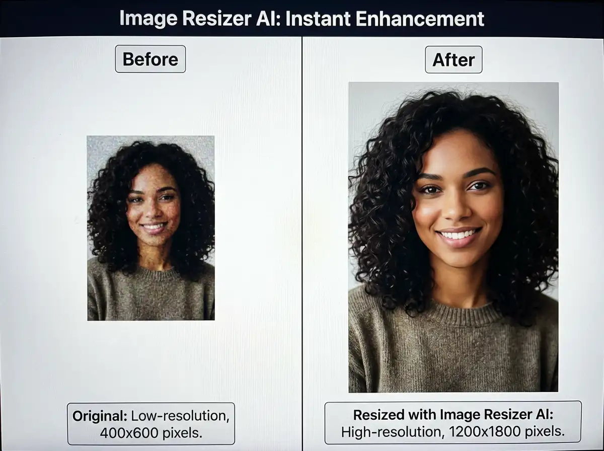 Resize portrait photos without losing quality.
