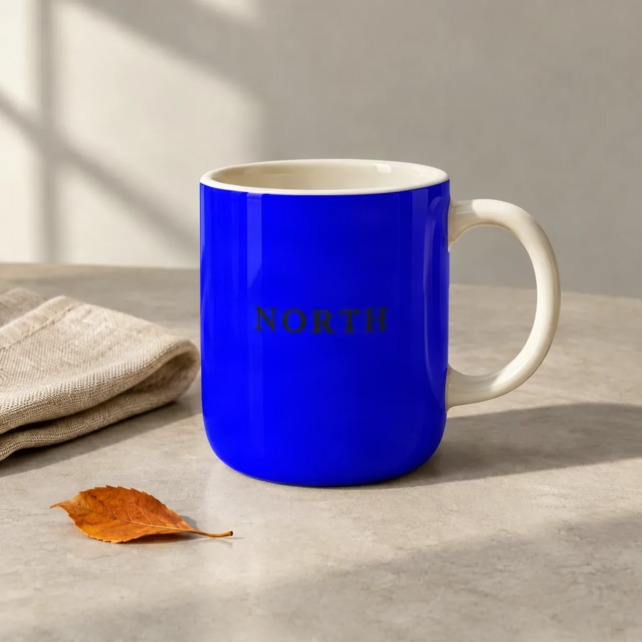 Krea 3 · attempt 2 — The body turned blue; the ivory handle and dark logo remained.