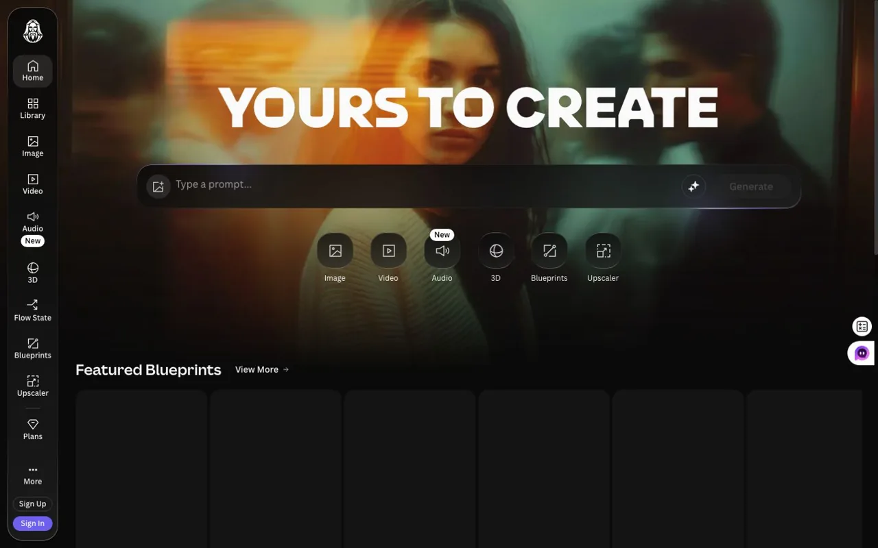 Leonardo AI image generation workspace