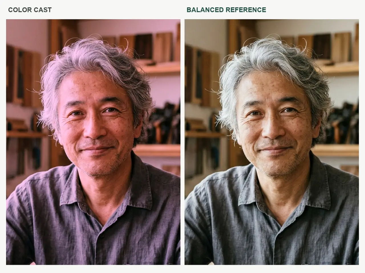 Silver hair portrait