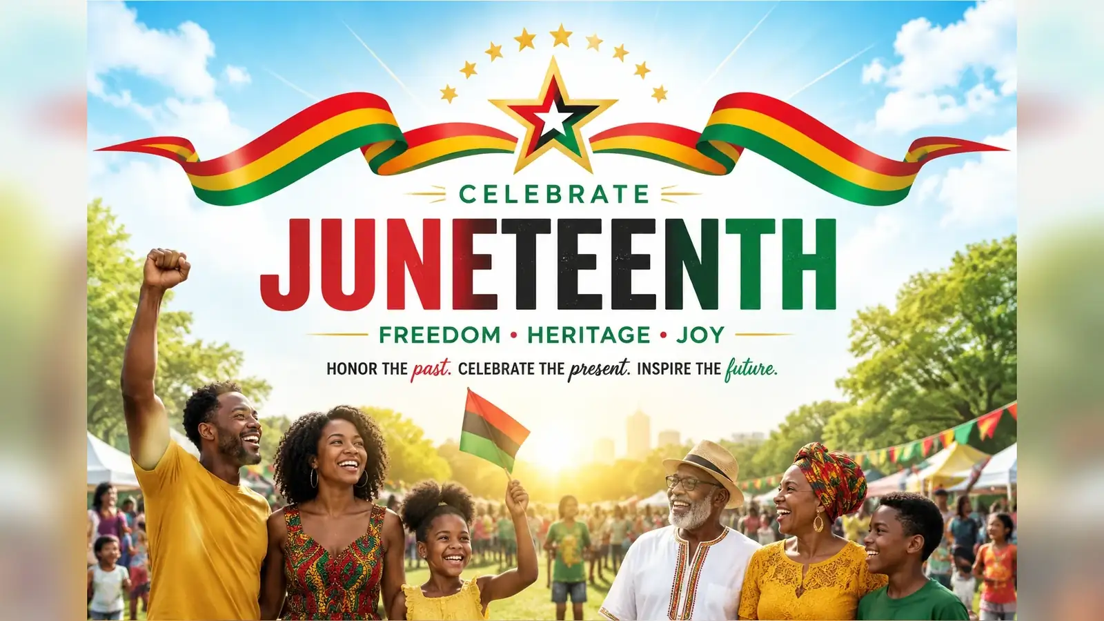 Pôster de IA do Juneteenth example output