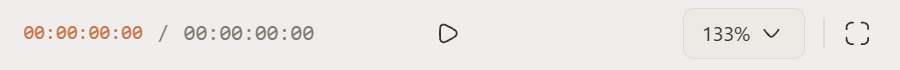 Timecode, play, preview zoom and fullscreen controls