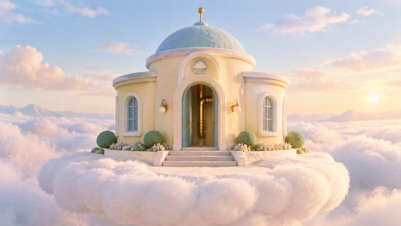 Cloud Bureau exterior above the clouds