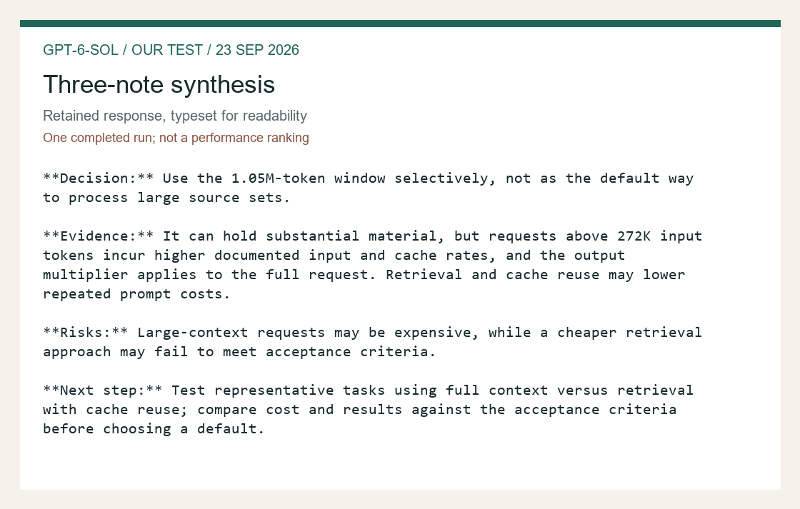 gpt-6-sol Three-note synthesis retained test output