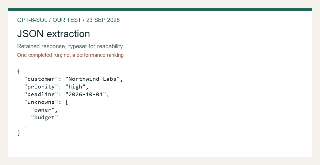 gpt-6-sol JSON extraction retained test output
