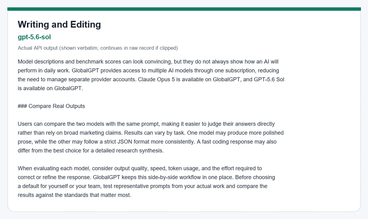 GPT-5.6 Sol actual Broly API output for Writing and Editing