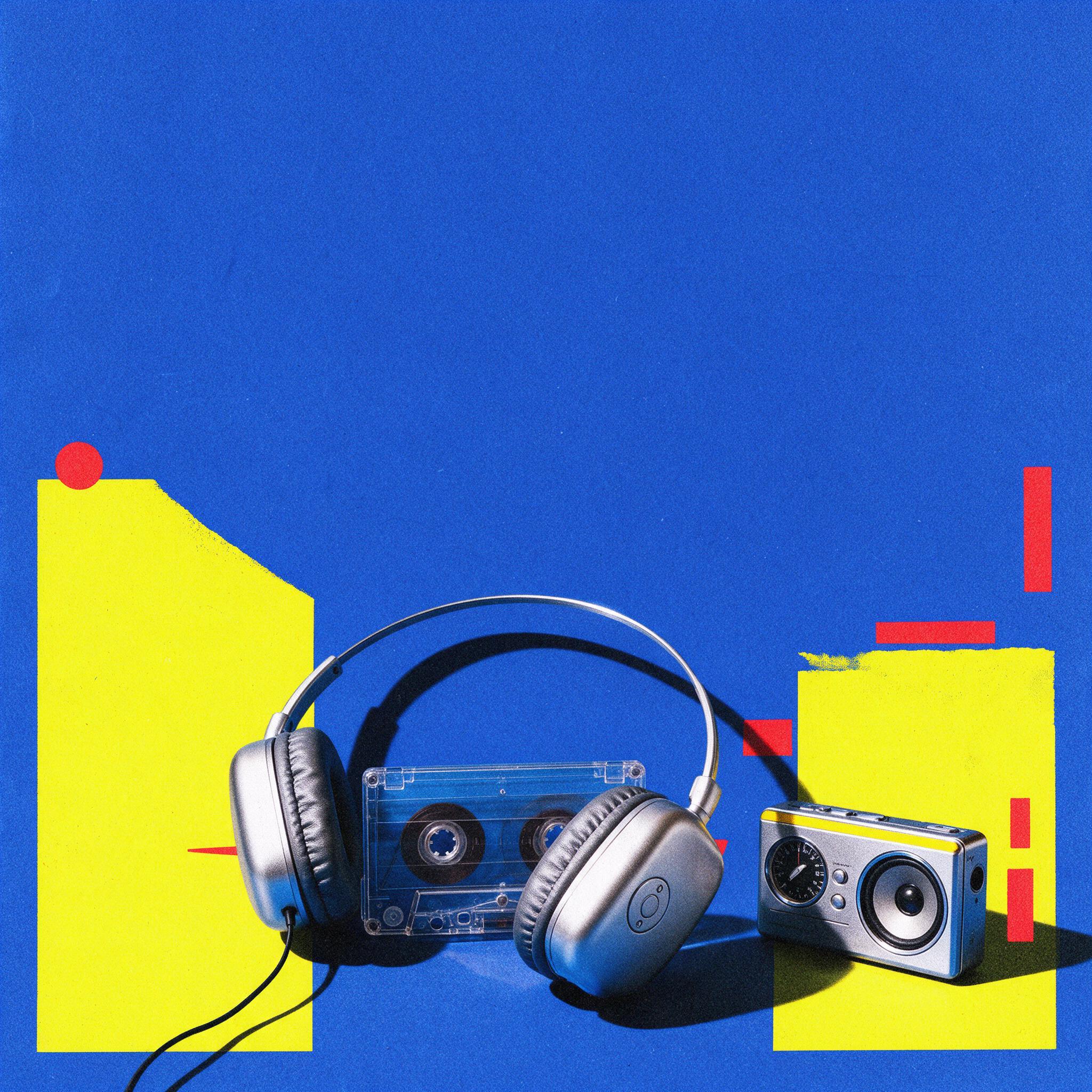 Square Signal FM artwork in cobalt, yellow and red